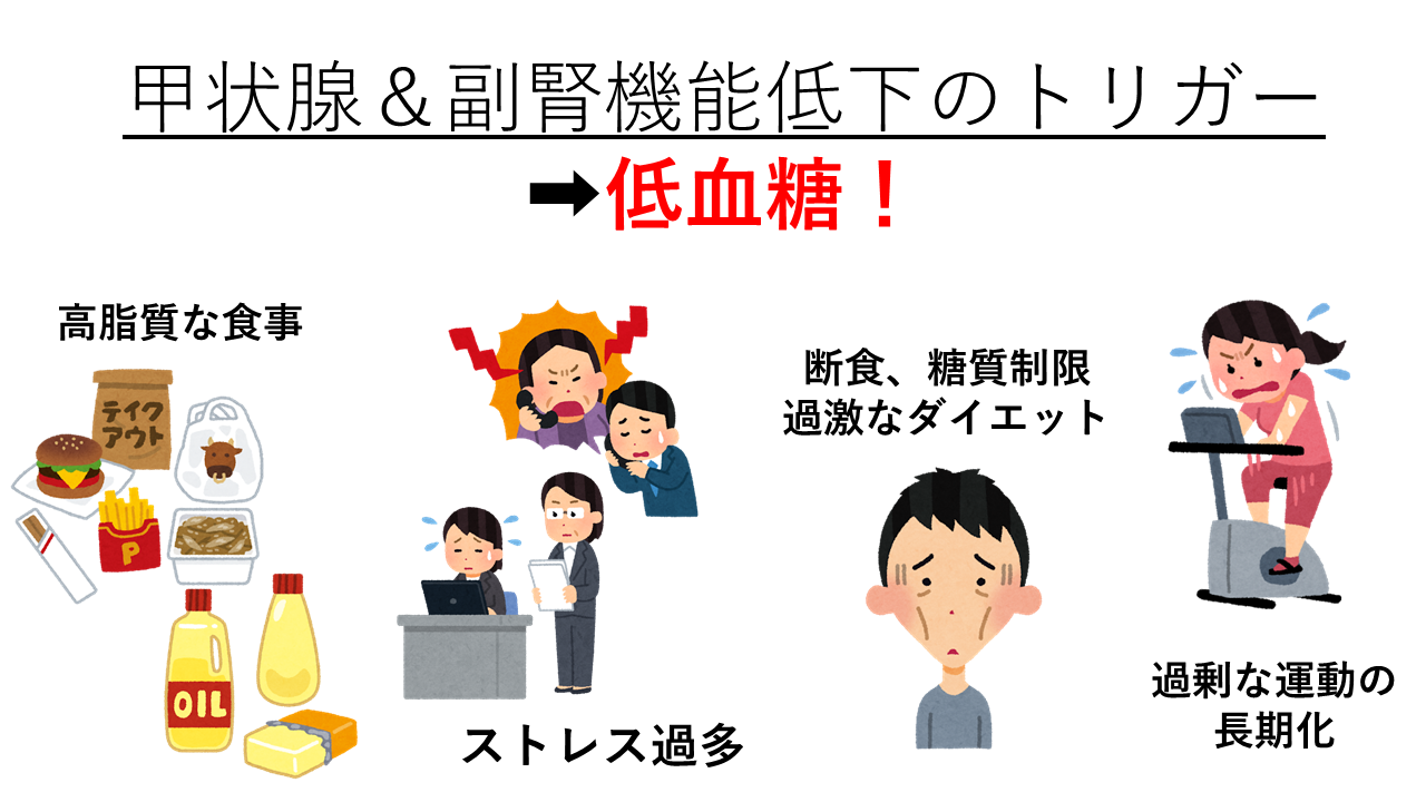 甲状腺＆副腎機能低下のトリガー