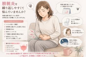 投稿についてもっと詳しく 膀胱炎を繰り返しやすい方へ｜伊勢市のもも鍼灸院が考える身体全体のケア